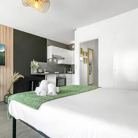 Homey Garden - Parking Gratuit, Balcon, Proche Tram, Netflix *