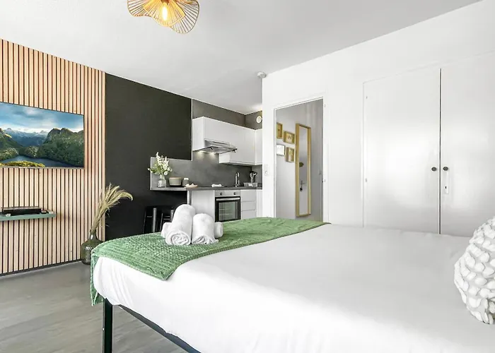 Homey Garden - Parking Gratuit, Balcon, Proche Tram, Netflix *